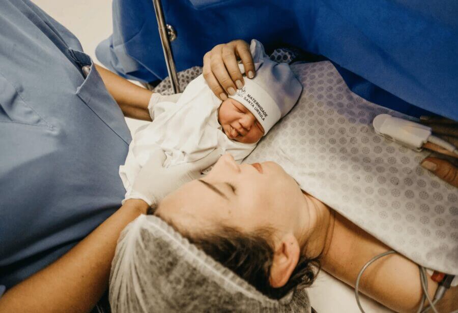 What does a mother-centered c-section look like? image