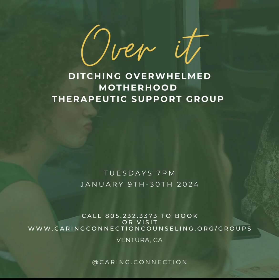 "Over It" Ditching Overwhelm in Motherhood Therapeutic Support Group image