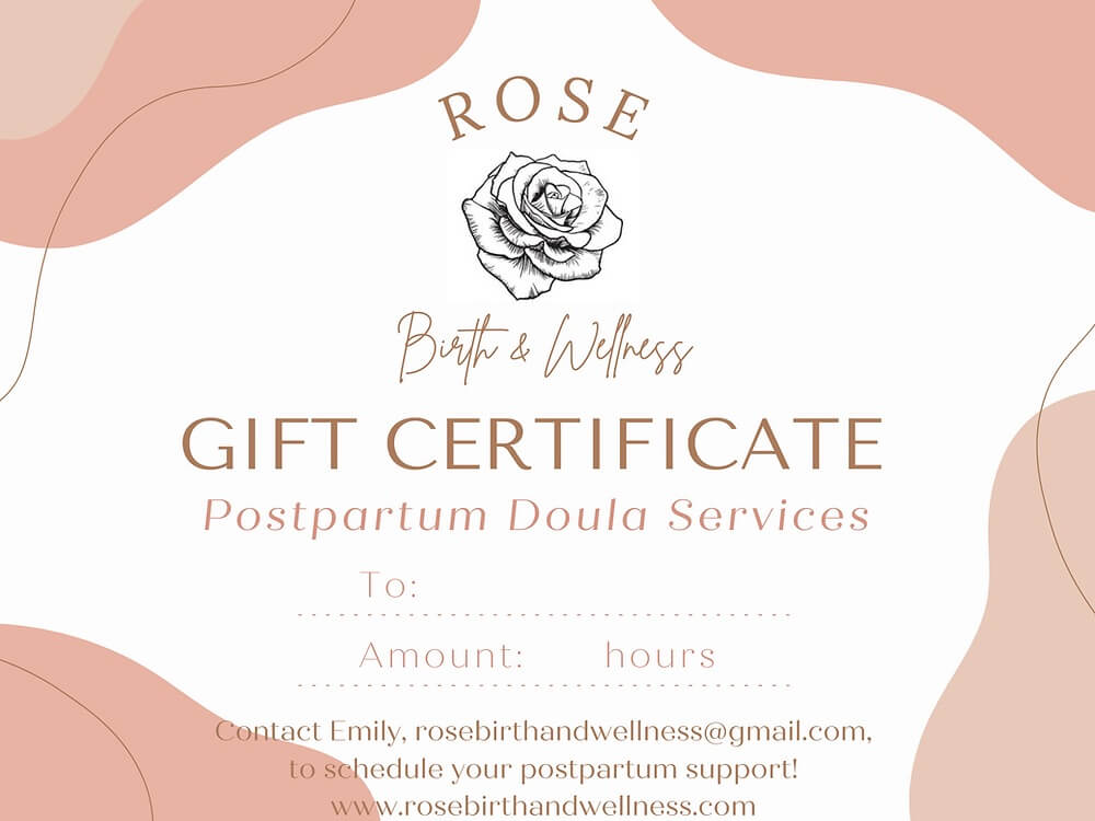 Postpartum Services Gift Certificate
